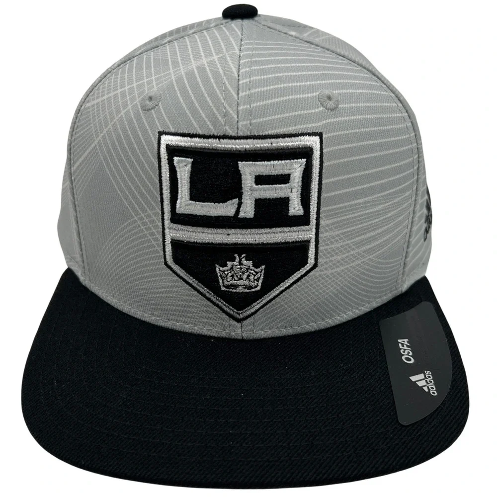 Adidas LA Kings NHL Sublimated Snapback Hat Gray Black OSFA‎ New